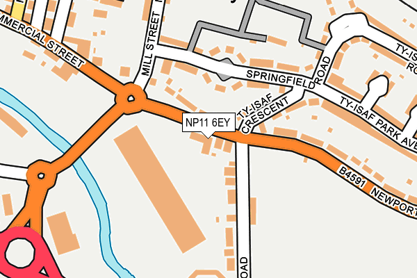 NP11 6EY map - OS OpenMap – Local (Ordnance Survey)