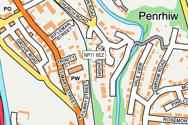 NP11 6EZ map - OS OpenMap – Local (Ordnance Survey)