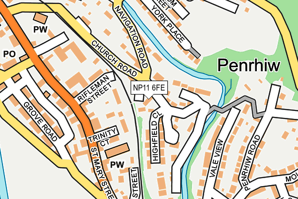 NP11 6FE map - OS OpenMap – Local (Ordnance Survey)
