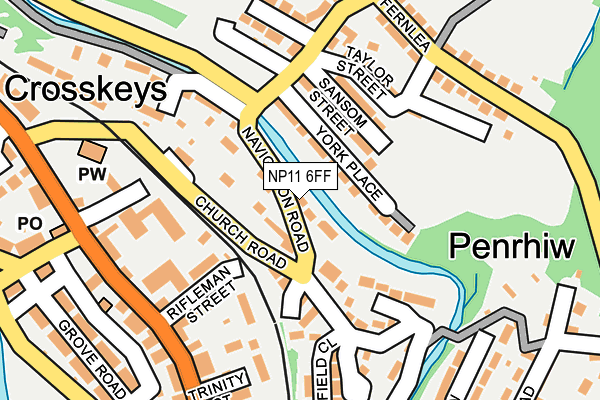 NP11 6FF map - OS OpenMap – Local (Ordnance Survey)