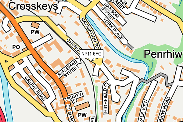 NP11 6FG map - OS OpenMap – Local (Ordnance Survey)