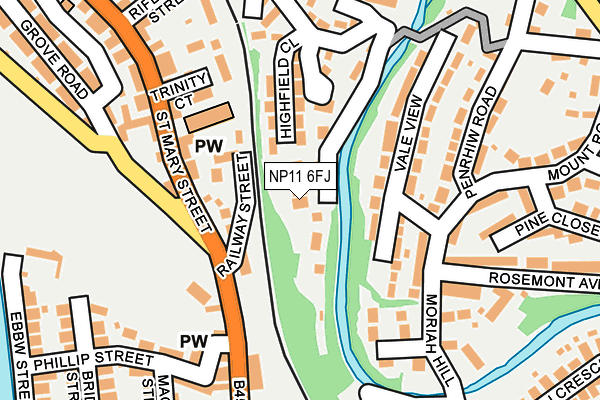 NP11 6FJ map - OS OpenMap – Local (Ordnance Survey)