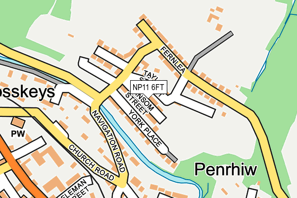 NP11 6FT map - OS OpenMap – Local (Ordnance Survey)