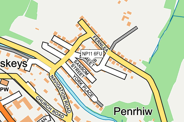 NP11 6FU map - OS OpenMap – Local (Ordnance Survey)