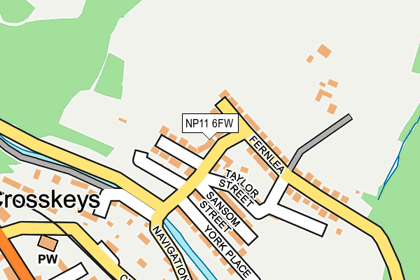 NP11 6FW map - OS OpenMap – Local (Ordnance Survey)