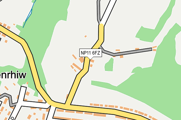 NP11 6FZ map - OS OpenMap – Local (Ordnance Survey)