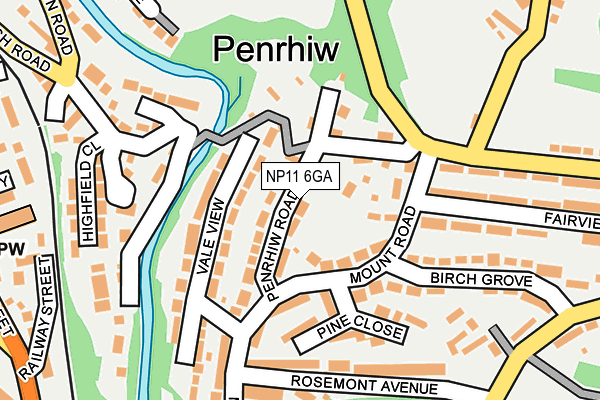 NP11 6GA map - OS OpenMap – Local (Ordnance Survey)