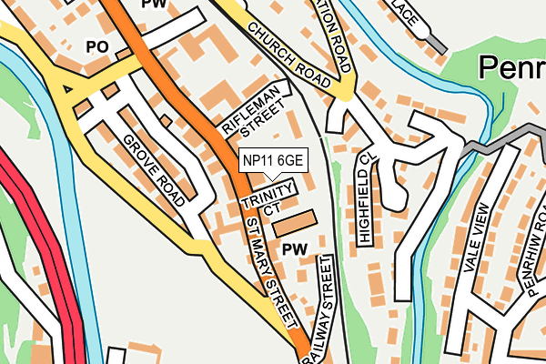 NP11 6GE map - OS OpenMap – Local (Ordnance Survey)