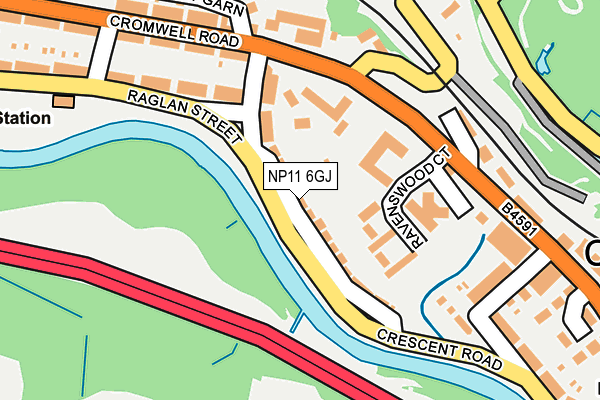 NP11 6GJ map - OS OpenMap – Local (Ordnance Survey)