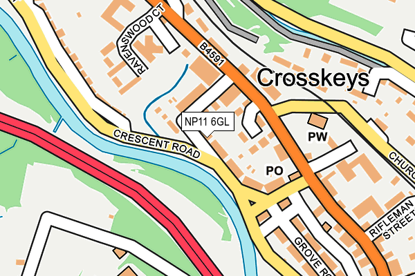 NP11 6GL map - OS OpenMap – Local (Ordnance Survey)