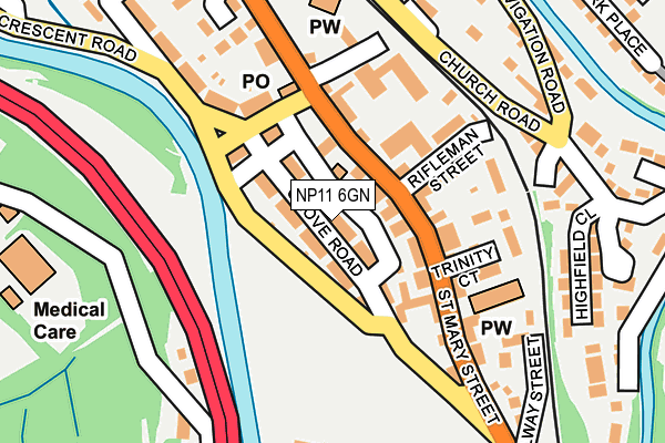 NP11 6GN map - OS OpenMap – Local (Ordnance Survey)