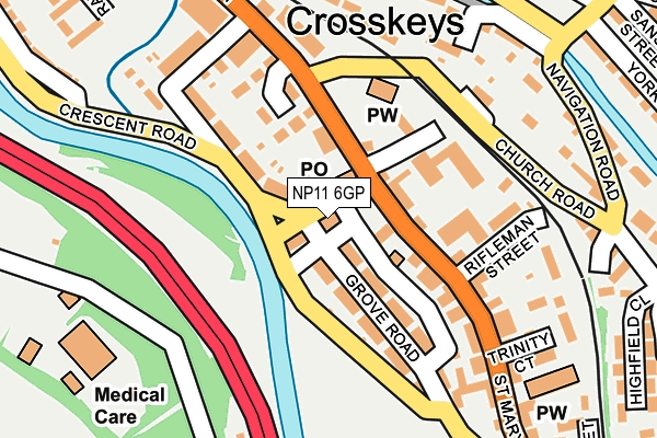 NP11 6GP map - OS OpenMap – Local (Ordnance Survey)
