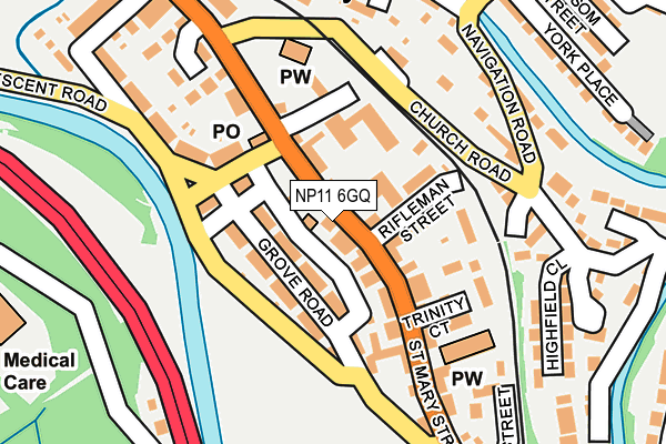 NP11 6GQ map - OS OpenMap – Local (Ordnance Survey)