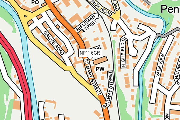 NP11 6GR map - OS OpenMap – Local (Ordnance Survey)