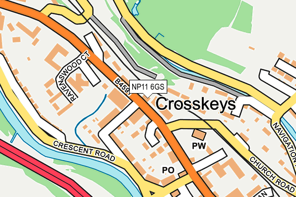 NP11 6GS map - OS OpenMap – Local (Ordnance Survey)