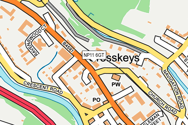 NP11 6GT map - OS OpenMap – Local (Ordnance Survey)