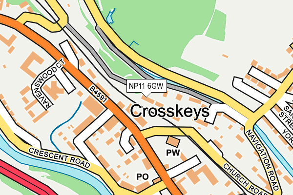 NP11 6GW map - OS OpenMap – Local (Ordnance Survey)