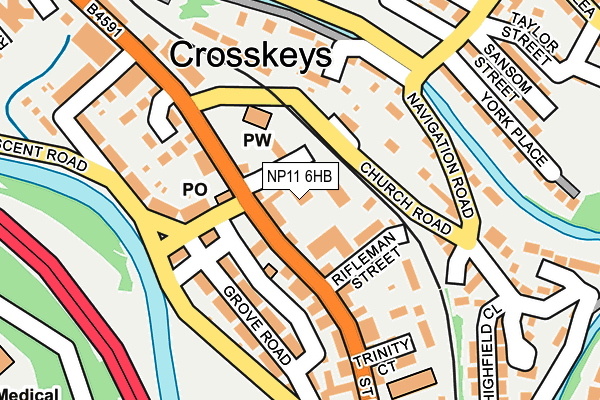 NP11 6HB map - OS OpenMap – Local (Ordnance Survey)