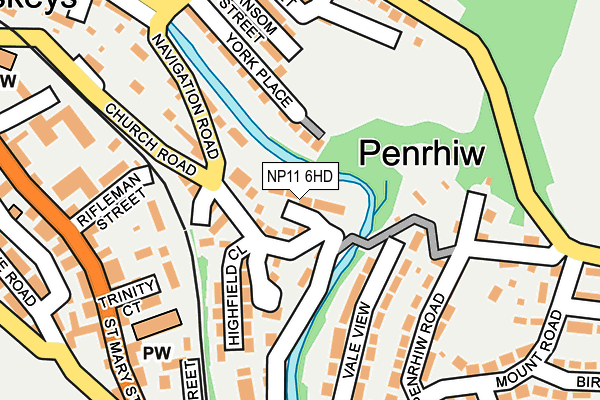 NP11 6HD map - OS OpenMap – Local (Ordnance Survey)