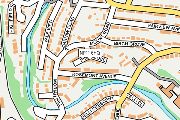 NP11 6HQ map - OS OpenMap – Local (Ordnance Survey)
