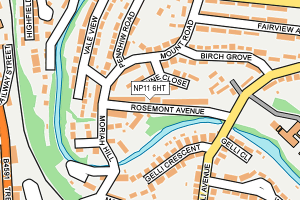 NP11 6HT map - OS OpenMap – Local (Ordnance Survey)