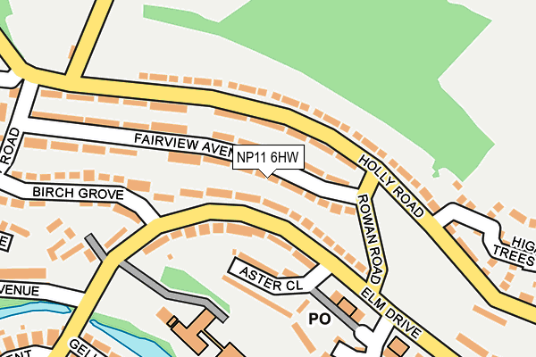 NP11 6HW map - OS OpenMap – Local (Ordnance Survey)