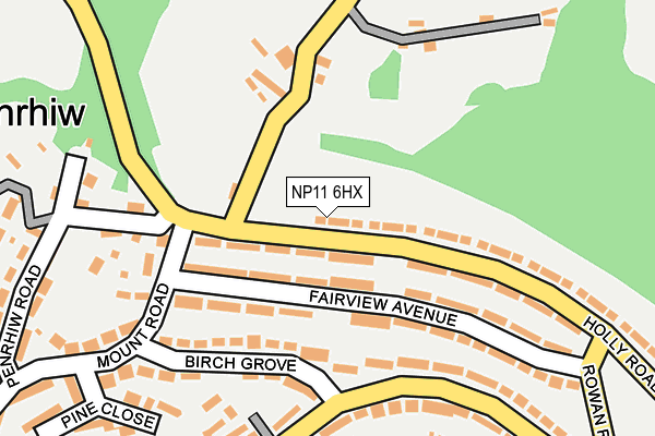 NP11 6HX map - OS OpenMap – Local (Ordnance Survey)