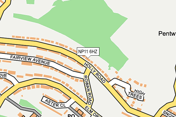 NP11 6HZ map - OS OpenMap – Local (Ordnance Survey)