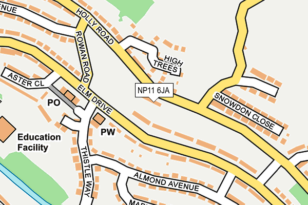 NP11 6JA map - OS OpenMap – Local (Ordnance Survey)