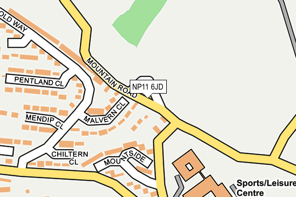 NP11 6JD map - OS OpenMap – Local (Ordnance Survey)