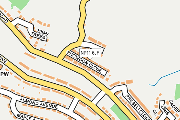 NP11 6JF map - OS OpenMap – Local (Ordnance Survey)