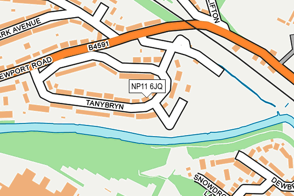 NP11 6JQ map - OS OpenMap – Local (Ordnance Survey)