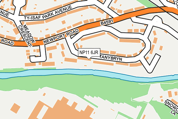 NP11 6JR map - OS OpenMap – Local (Ordnance Survey)
