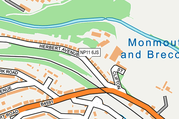 NP11 6JS map - OS OpenMap – Local (Ordnance Survey)