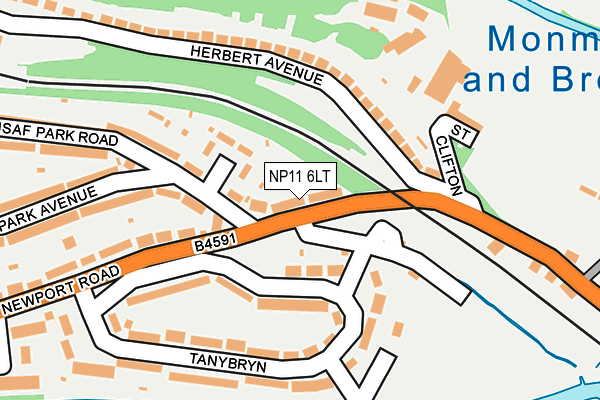 NP11 6LT map - OS OpenMap – Local (Ordnance Survey)