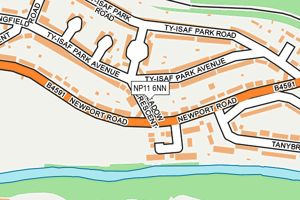 NP11 6NN map - OS OpenMap – Local (Ordnance Survey)