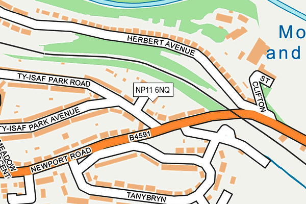 NP11 6NQ map - OS OpenMap – Local (Ordnance Survey)