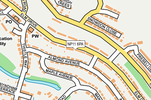 NP11 6PA map - OS OpenMap – Local (Ordnance Survey)