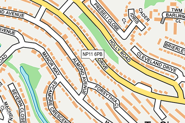 NP11 6PB map - OS OpenMap – Local (Ordnance Survey)