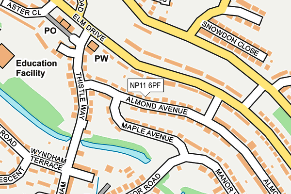 NP11 6PF map - OS OpenMap – Local (Ordnance Survey)