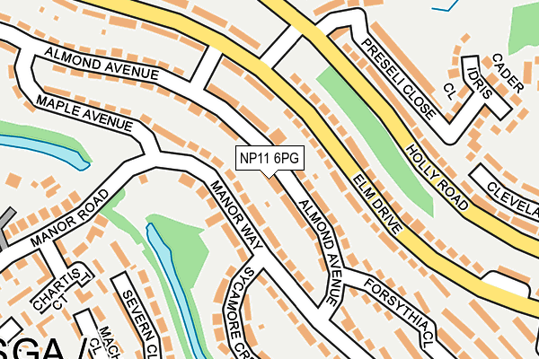 NP11 6PG map - OS OpenMap – Local (Ordnance Survey)