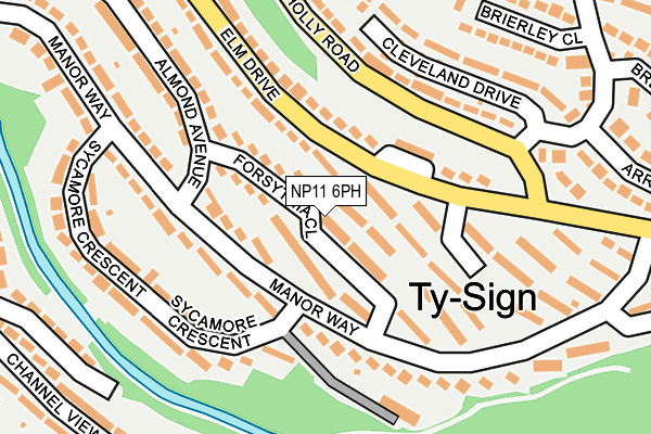 NP11 6PH map - OS OpenMap – Local (Ordnance Survey)