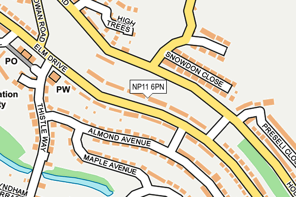 NP11 6PN map - OS OpenMap – Local (Ordnance Survey)