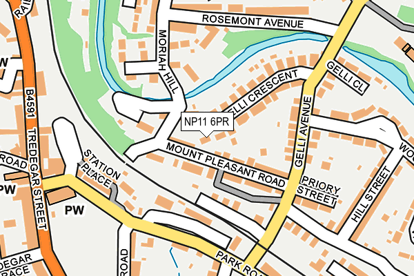 NP11 6PR map - OS OpenMap – Local (Ordnance Survey)