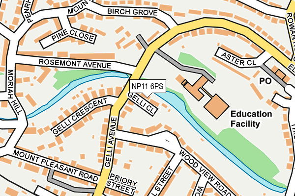 NP11 6PS map - OS OpenMap – Local (Ordnance Survey)