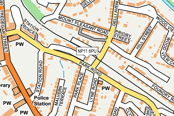 NP11 6PU map - OS OpenMap – Local (Ordnance Survey)