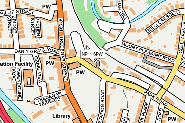 NP11 6PW map - OS OpenMap – Local (Ordnance Survey)