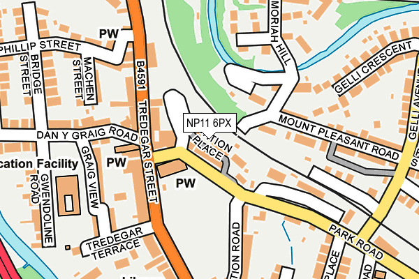 NP11 6PX map - OS OpenMap – Local (Ordnance Survey)