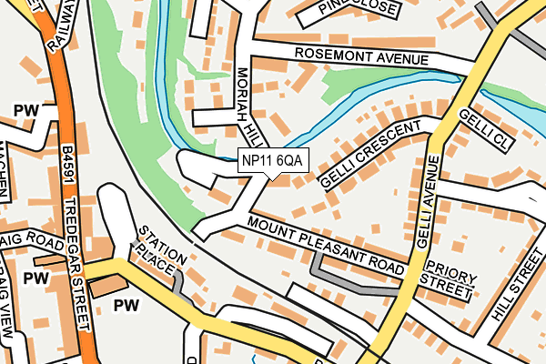 NP11 6QA map - OS OpenMap – Local (Ordnance Survey)
