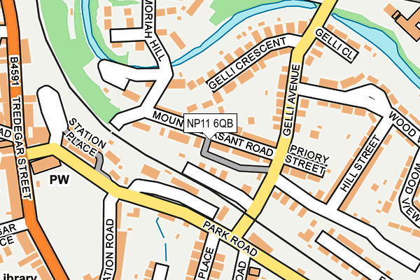 NP11 6QB map - OS OpenMap – Local (Ordnance Survey)